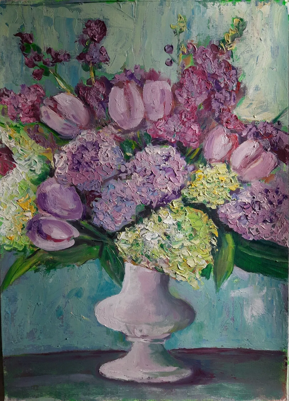 Картина «Букет» — Светлана Хорват, Натюрморт, В летний полдень, когда солнце ярко освещало мой маленький сад, я создала эту р…