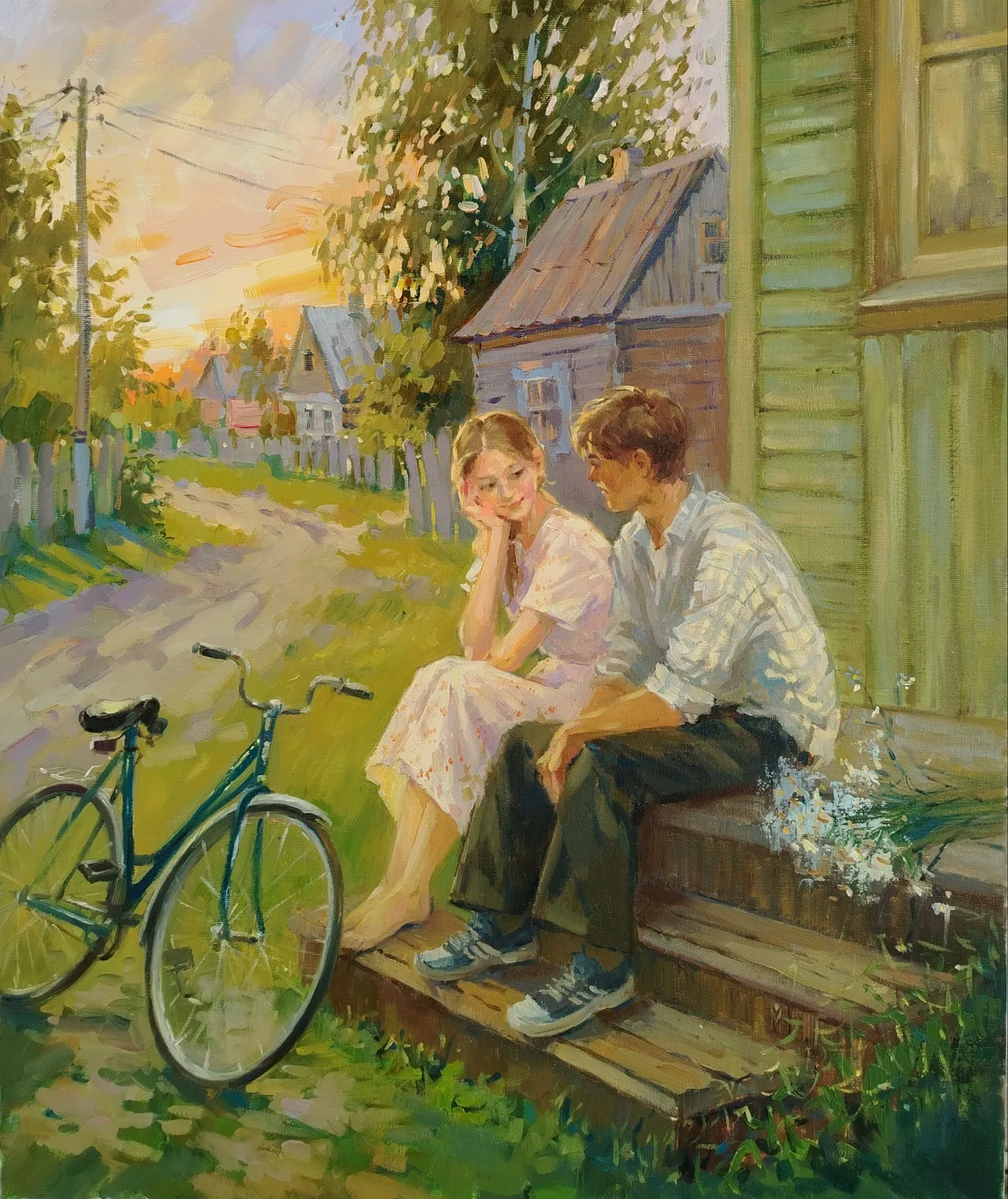 Картина «Летний вечер» — Юлия Барсова, Жанровая живопись