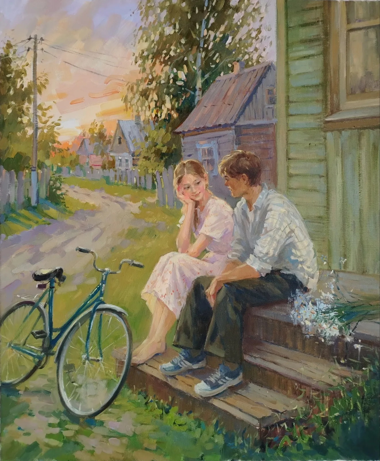 Картина «Летний вечер» — Юлия Барсова, Жанровая живопись