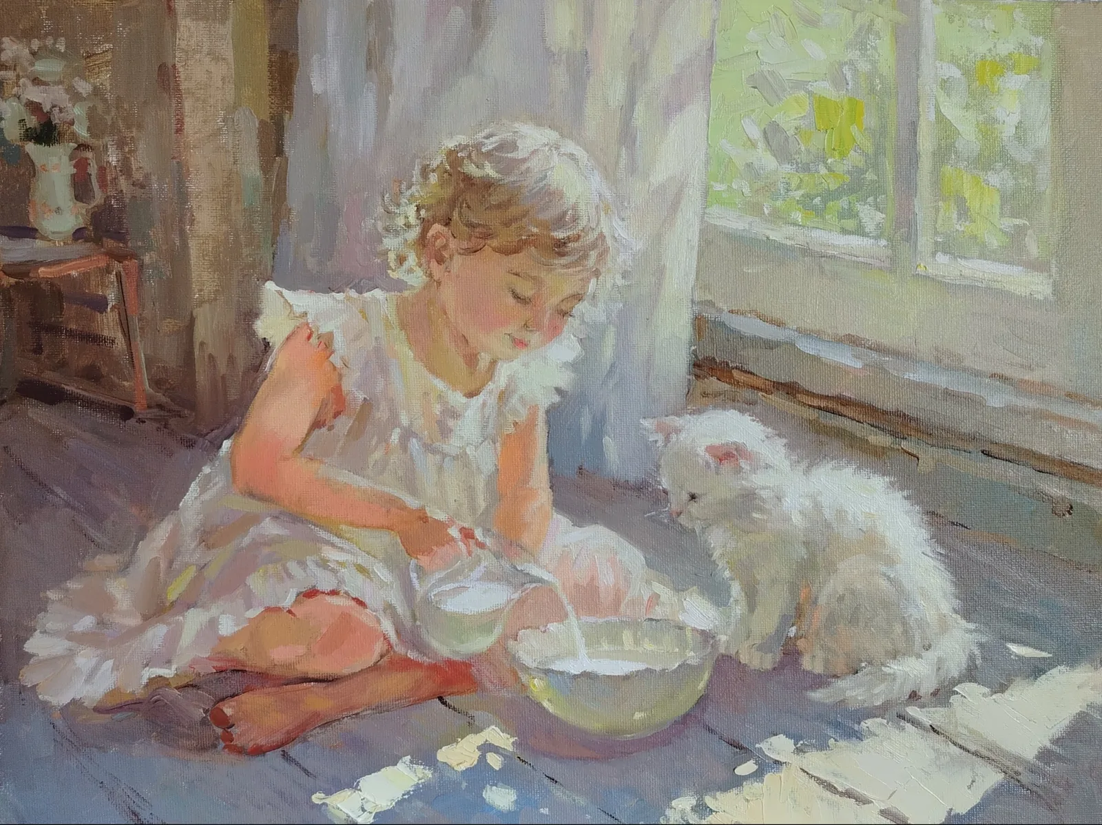 Картина «Молоко» — Юлия Барсова, Жанровая живопись