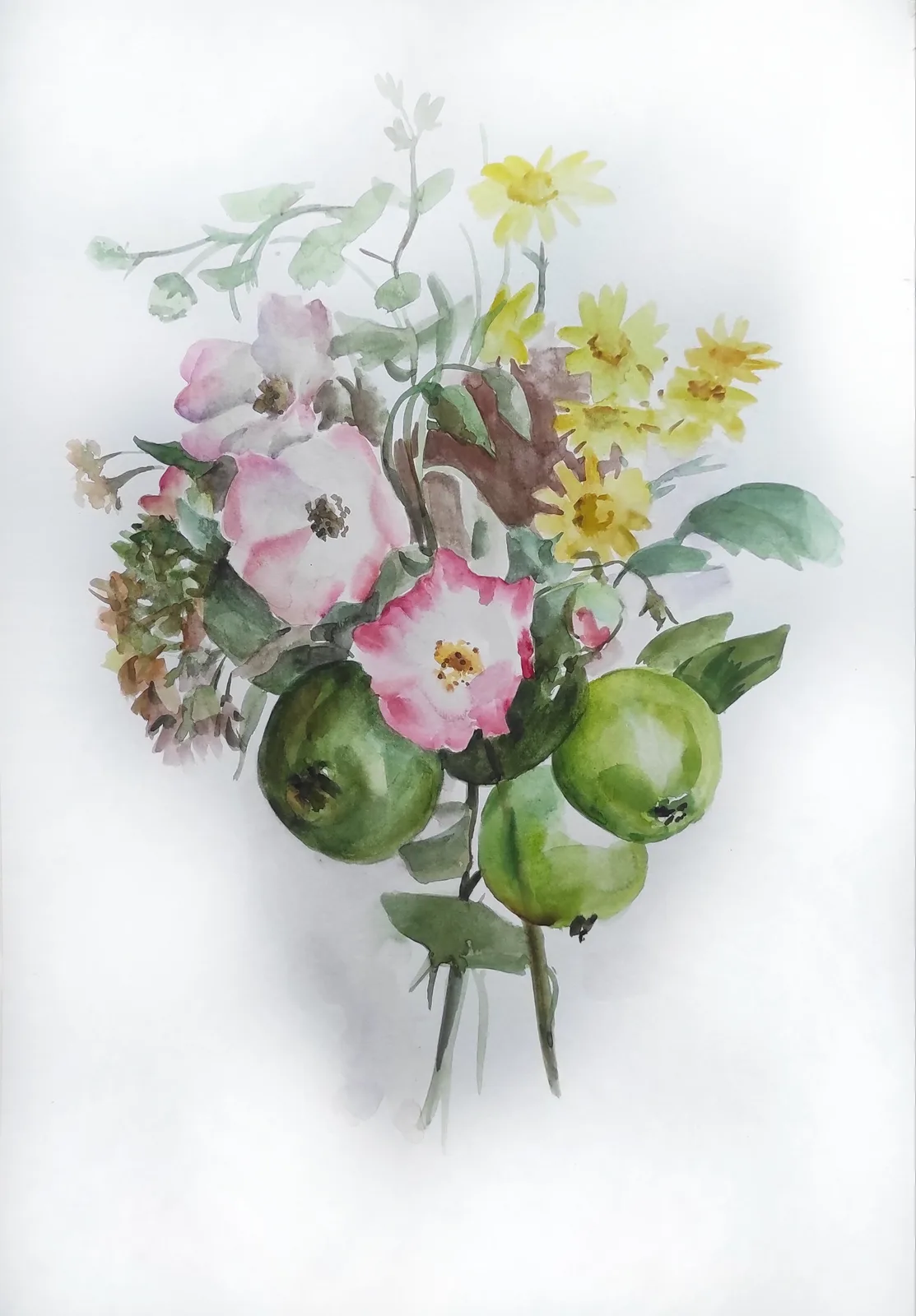 Картина «Яблочный букет» — Екатерина Охрименко, Другое, Я бы очень рекомендовал обратить внимание на "Яблочный букет" - очень свежую и …