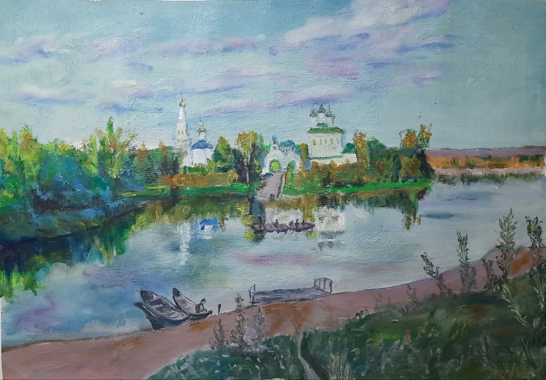 Картина «По мотивам» — Светлана Хорват, Городской пейзаж