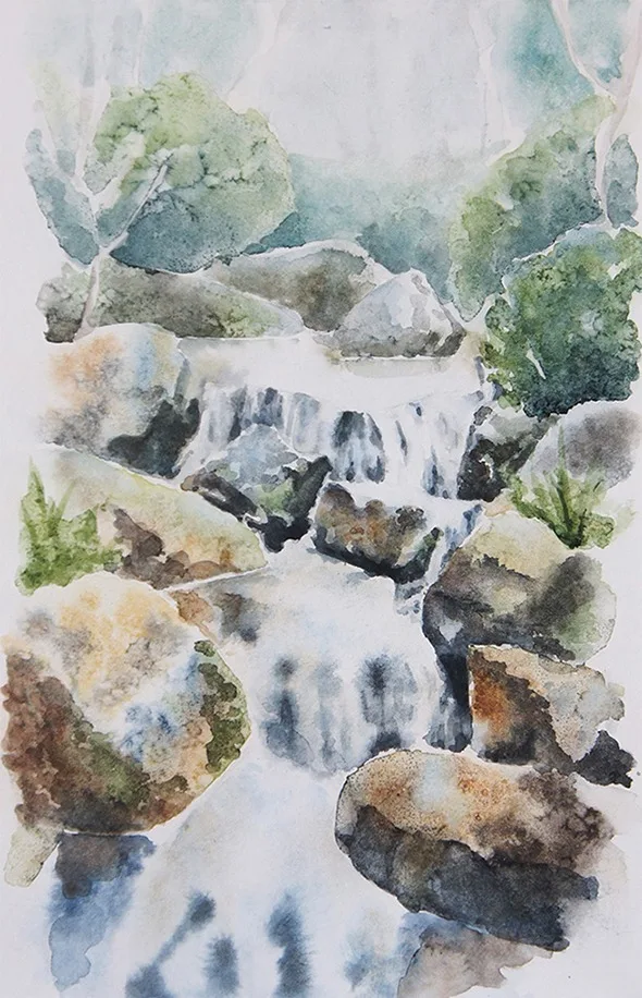 Картина «Водопад» — Татьяна Сазонова, Пейзаж, аукцион Artstore