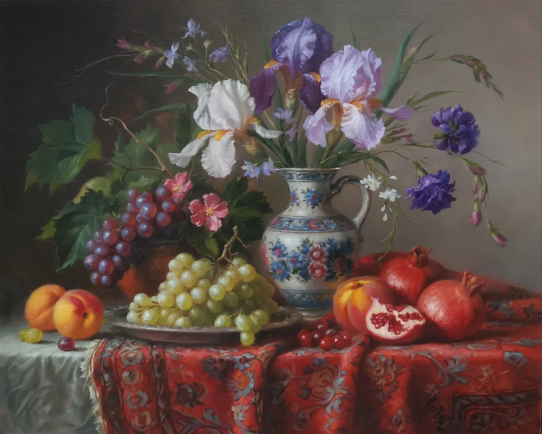 Картина «Натюрморт с ирисами.» — Марина Петухова, Натюрморт, Извините, сервис временно недоступен. Попробуйте позже.