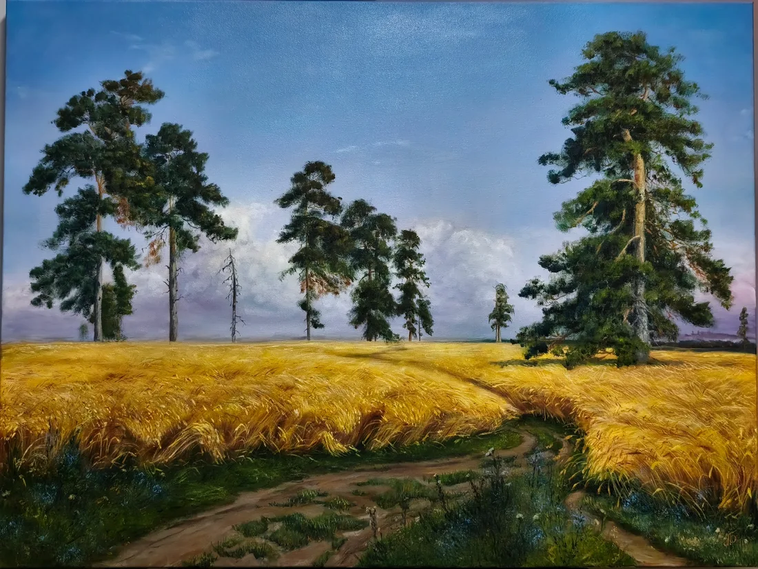 Картина «Рожь. Копия работы И. И. Шишкин.» — Ландыш Басырова, Пейзаж