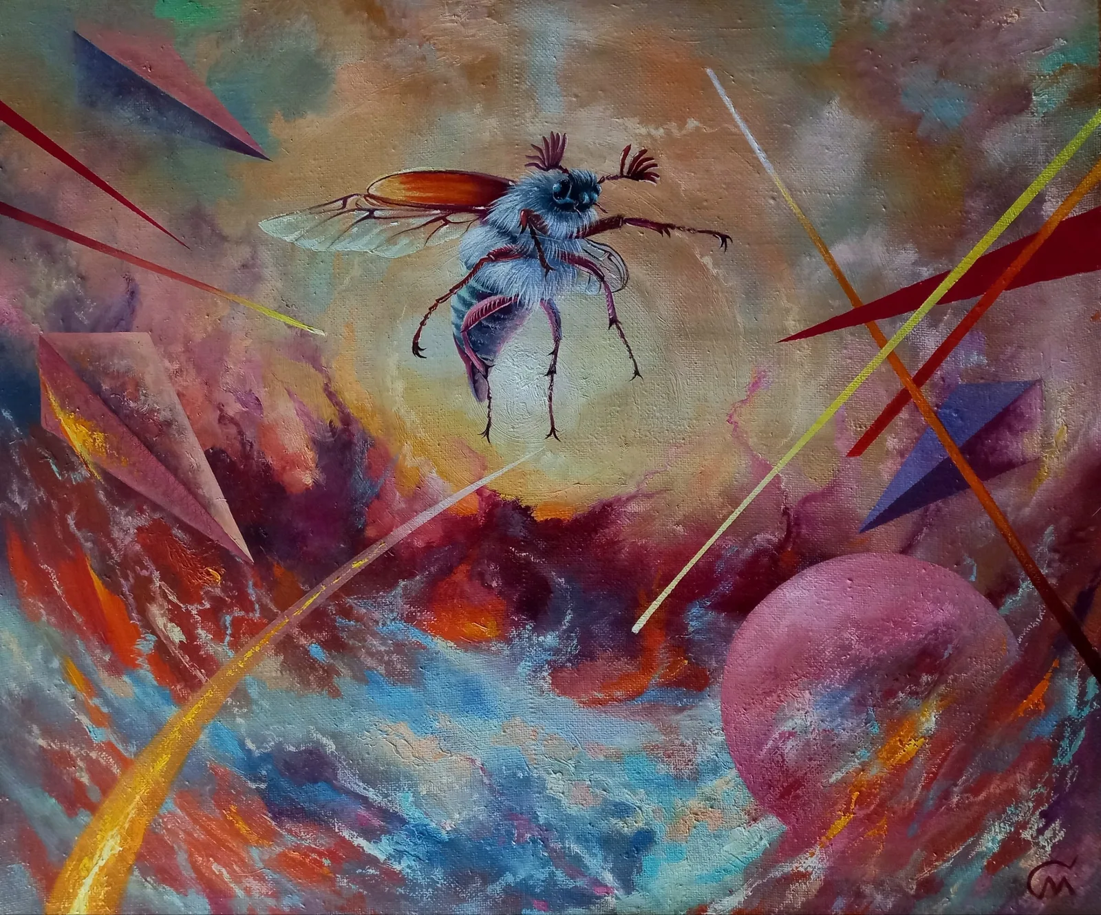 Картина ««Майский Жук лабиринтах бушующего Андеграунда»» — Сергей Могилевский, Абстракция, аукцион Artstore