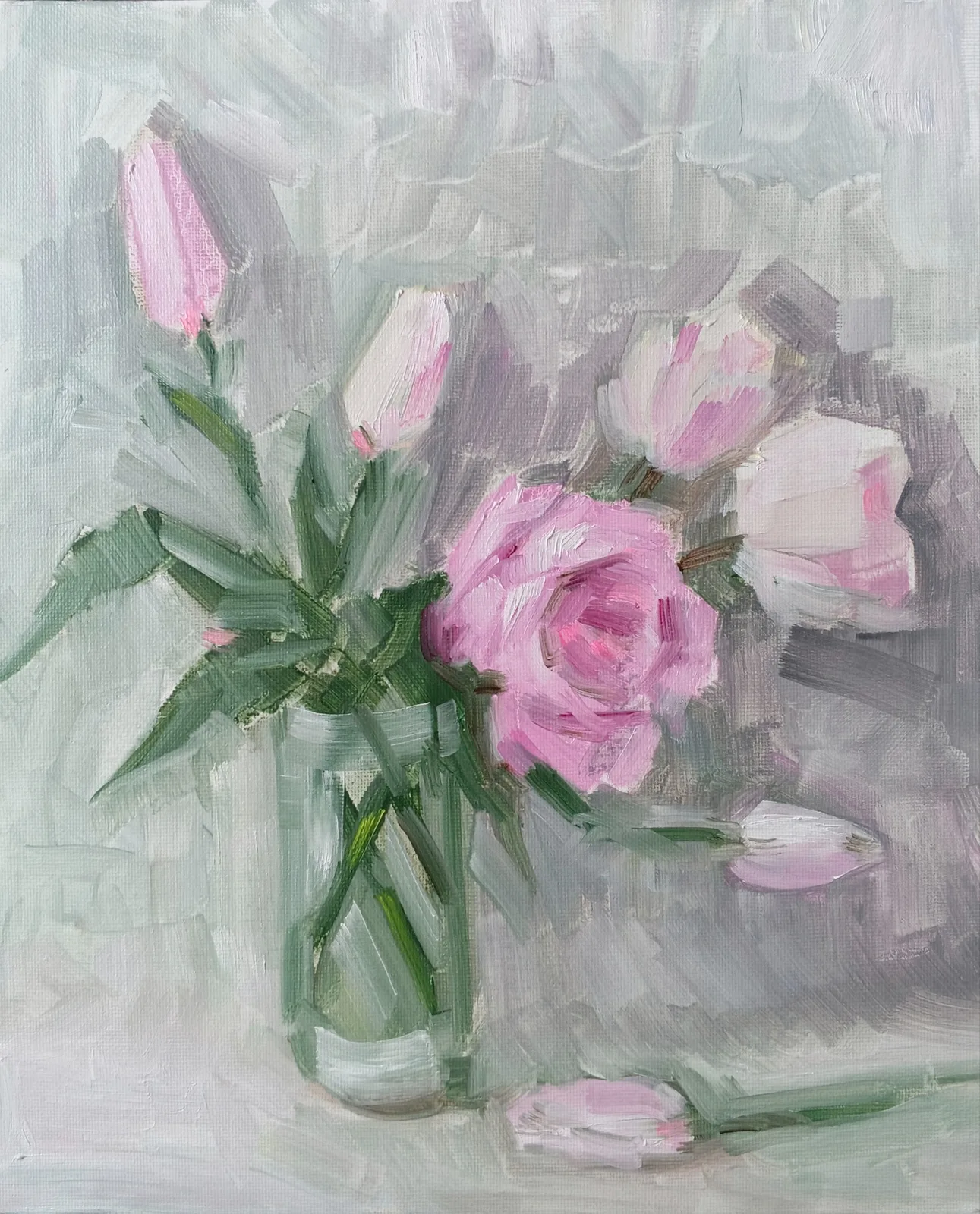 Картина «Пионовидные тюльпаны» — Ольга Игнатьева, Натюрморт, Работа "Пионовидные тюльпаны" - свежий взгляд на классический натюрморт. Автор …