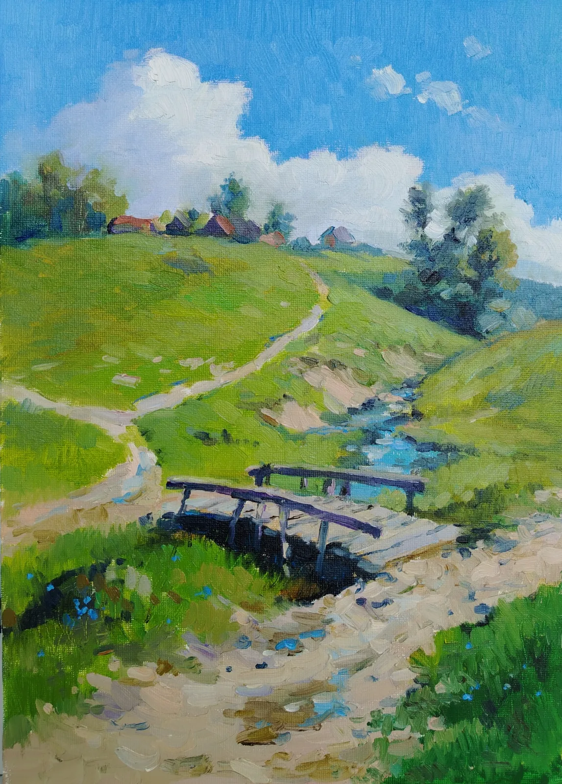 Картина «Сельский этюд» — Юлия Барсова, Пейзаж, аукцион Artstore