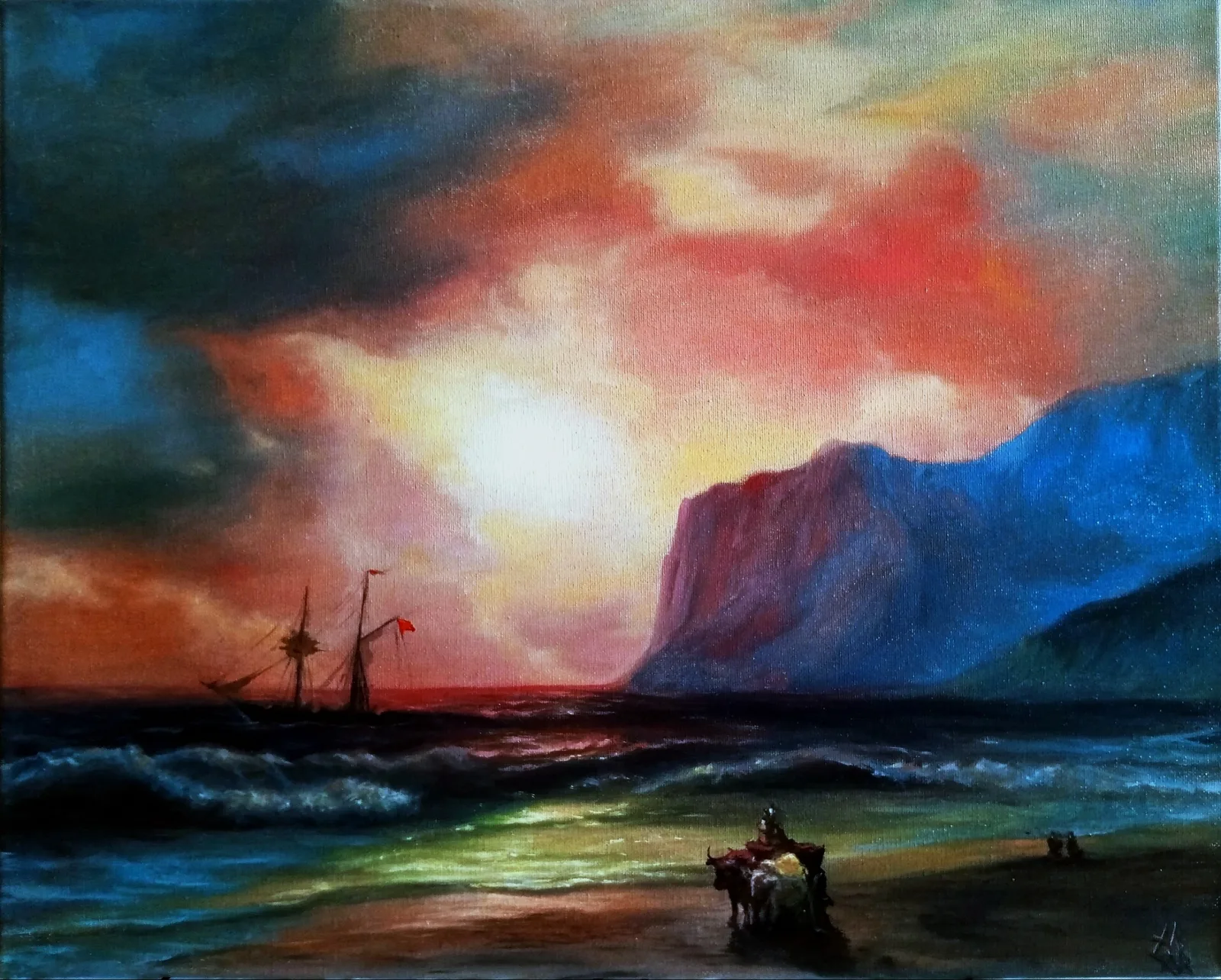 Картина «По мотивам Айвазовского» — Артур Михалев, Пейзаж, аукцион Artstore