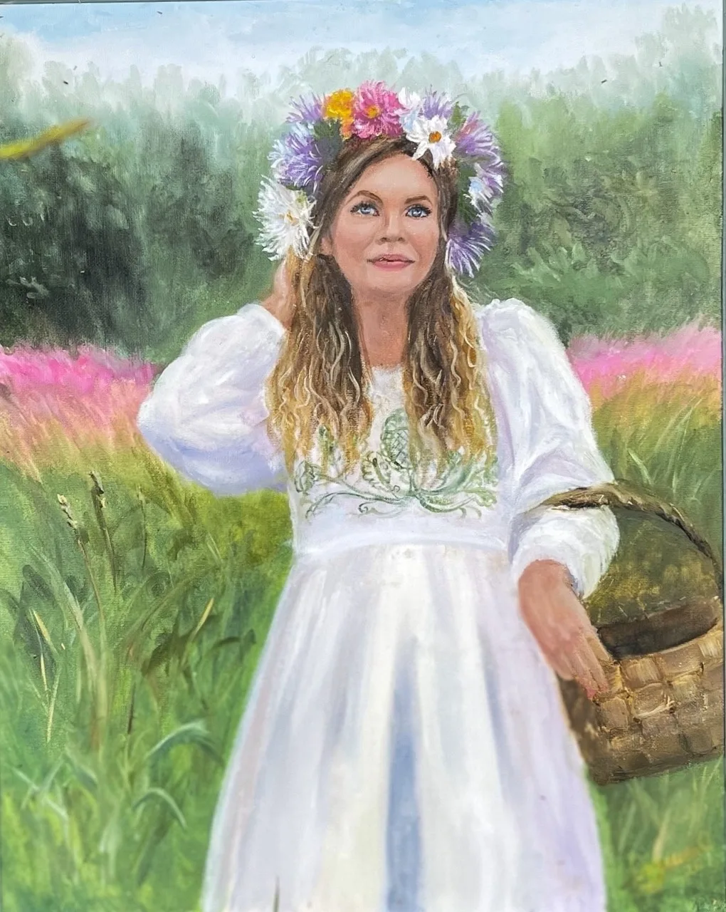 Картина «Полянка лесная.» — Оксана Онухина, Портрет, Я написала эту картину "Полянка лесная" акриловыми красками на холсте, работая …