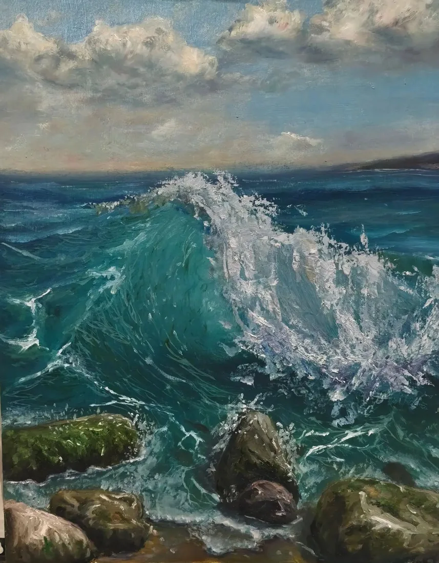 Картина «Море» — Ландыш Басырова, Пейзаж