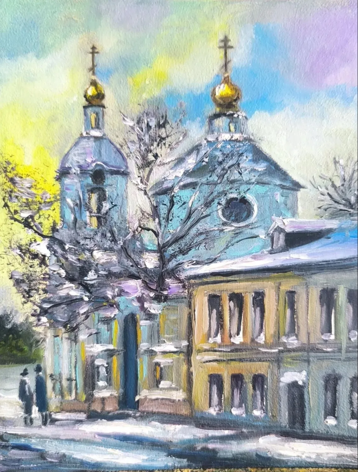 Картина «Троицкий Храм в Серебренниках» — Юлия Киселева, Городской пейзаж, Образ спокойного, умиротворенного городского пейзажа вдохновил меня на создание…