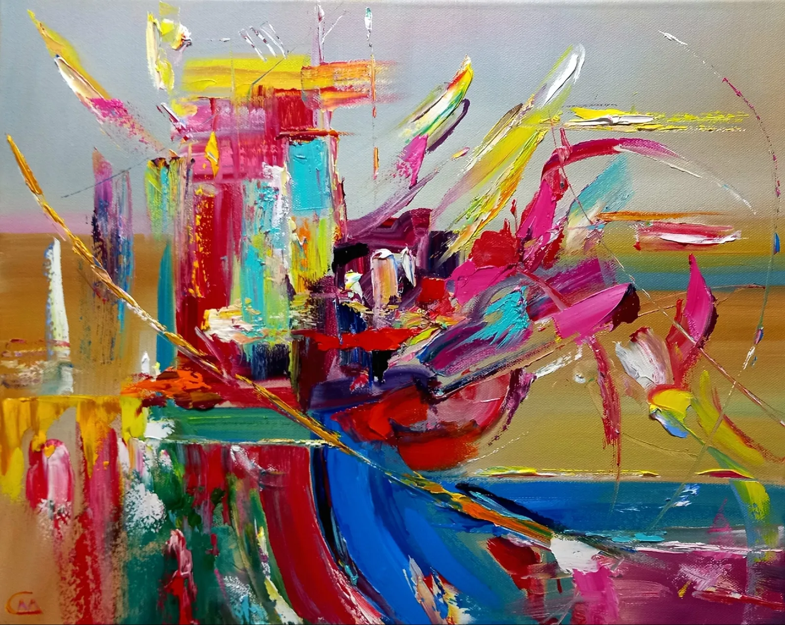 Картина ««Девушка, смотрящая на закат в Тоскане»» — Сергей Могилевский, Абстракция, аукцион Artstore