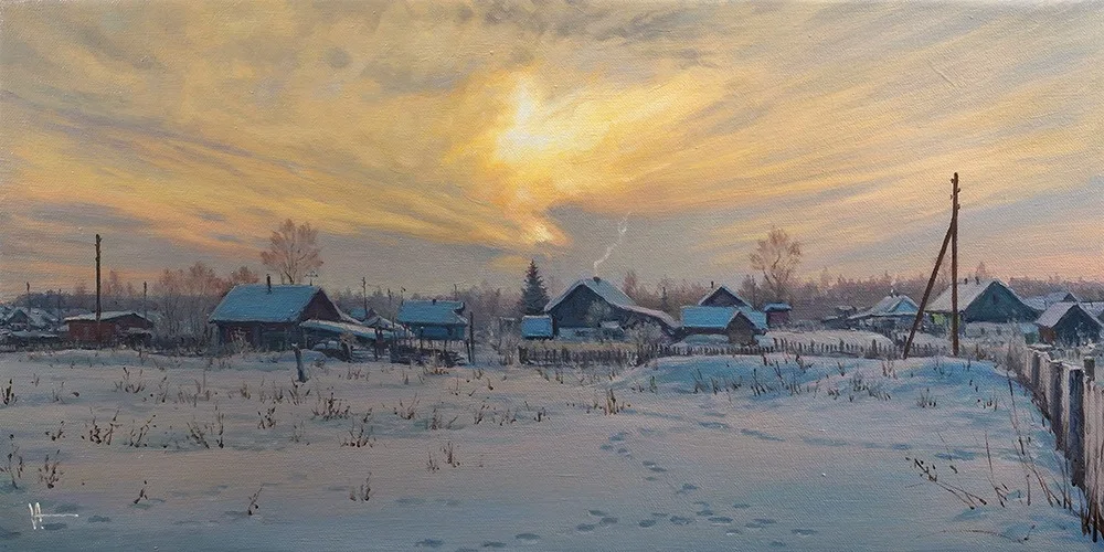 Картина «Зима.» — Александр Воля, Пейзаж