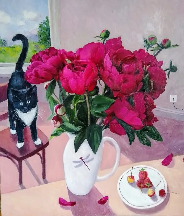 Картина «Пионы» — Павел Перес, Натюрморт, аукцион Artstore