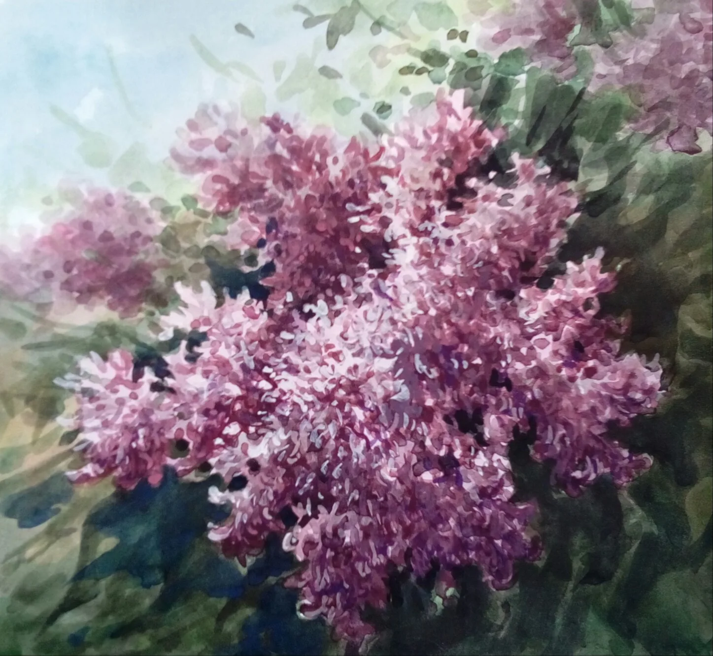 Картина «Сирень» — Павел Масякин, Натюрморт, В один солнечный день, прогуливаясь по парку, я вдохновился красотой сирени — е…