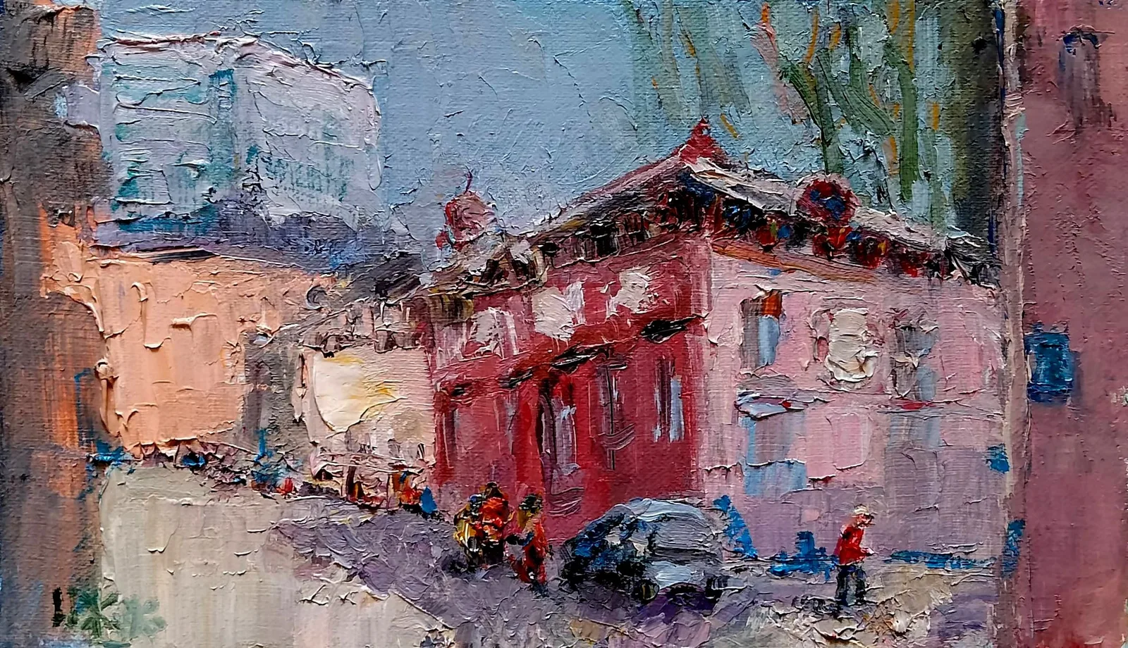 Картина «Арбатский дворик» — Надежда Жукова, Пейзаж, аукцион Artstore