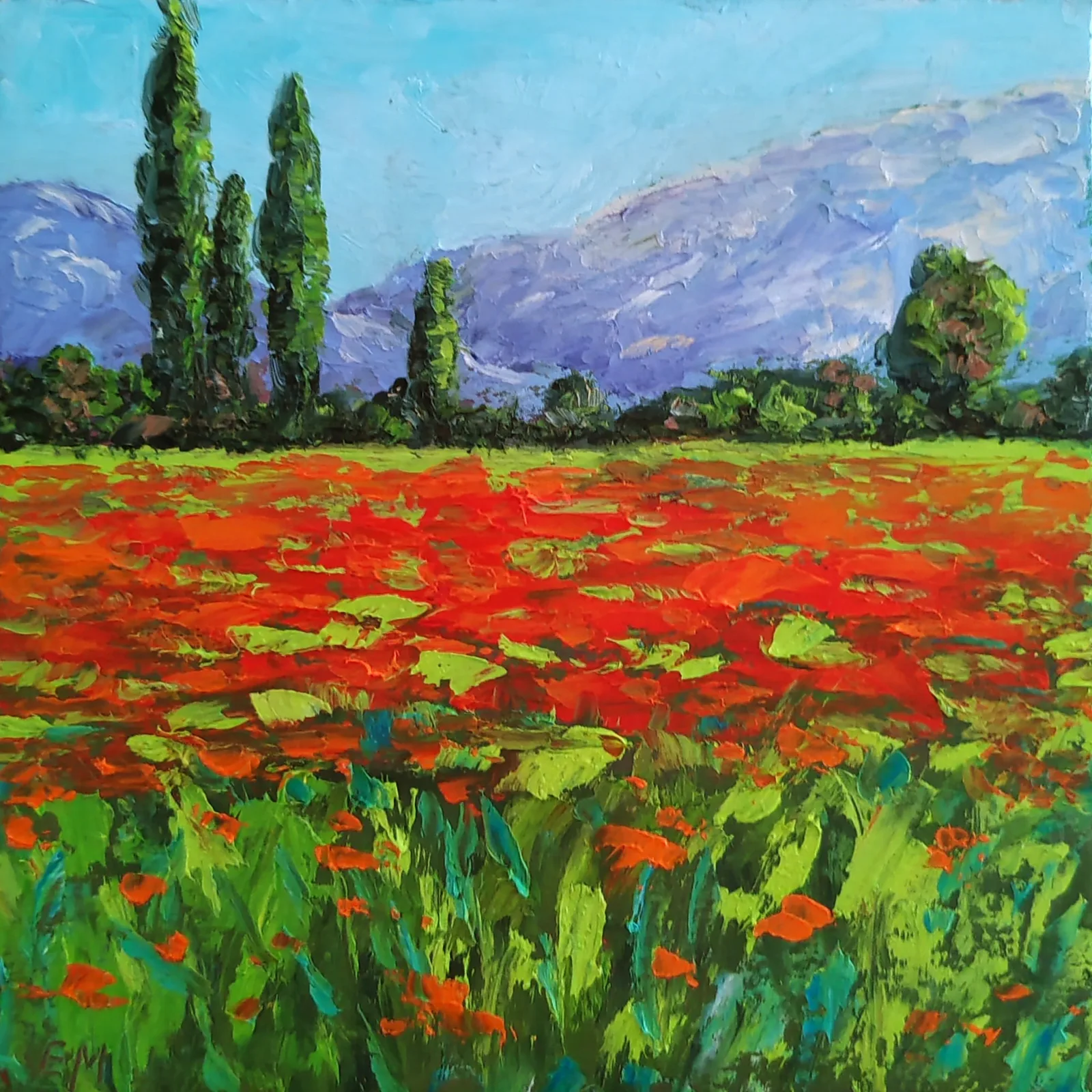 Картина «Маки в Крыму» — Елена Малыхина, Пейзаж, Картина «Маки в Крыму» — это летний пейзаж, наполненный яркими красками и тепло…