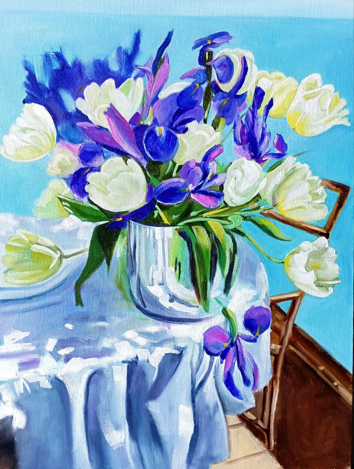 Тюльпаны, ирисы