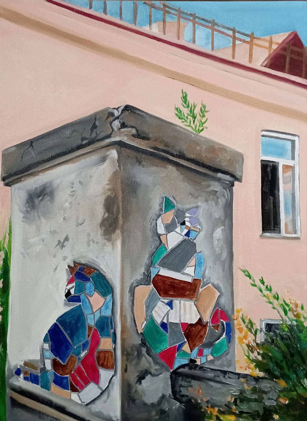 Картина «С любовью из Крыма. Коты Севастополя.» — Татьяна Мельгунова, Городской пейзаж, аукцион Artstore