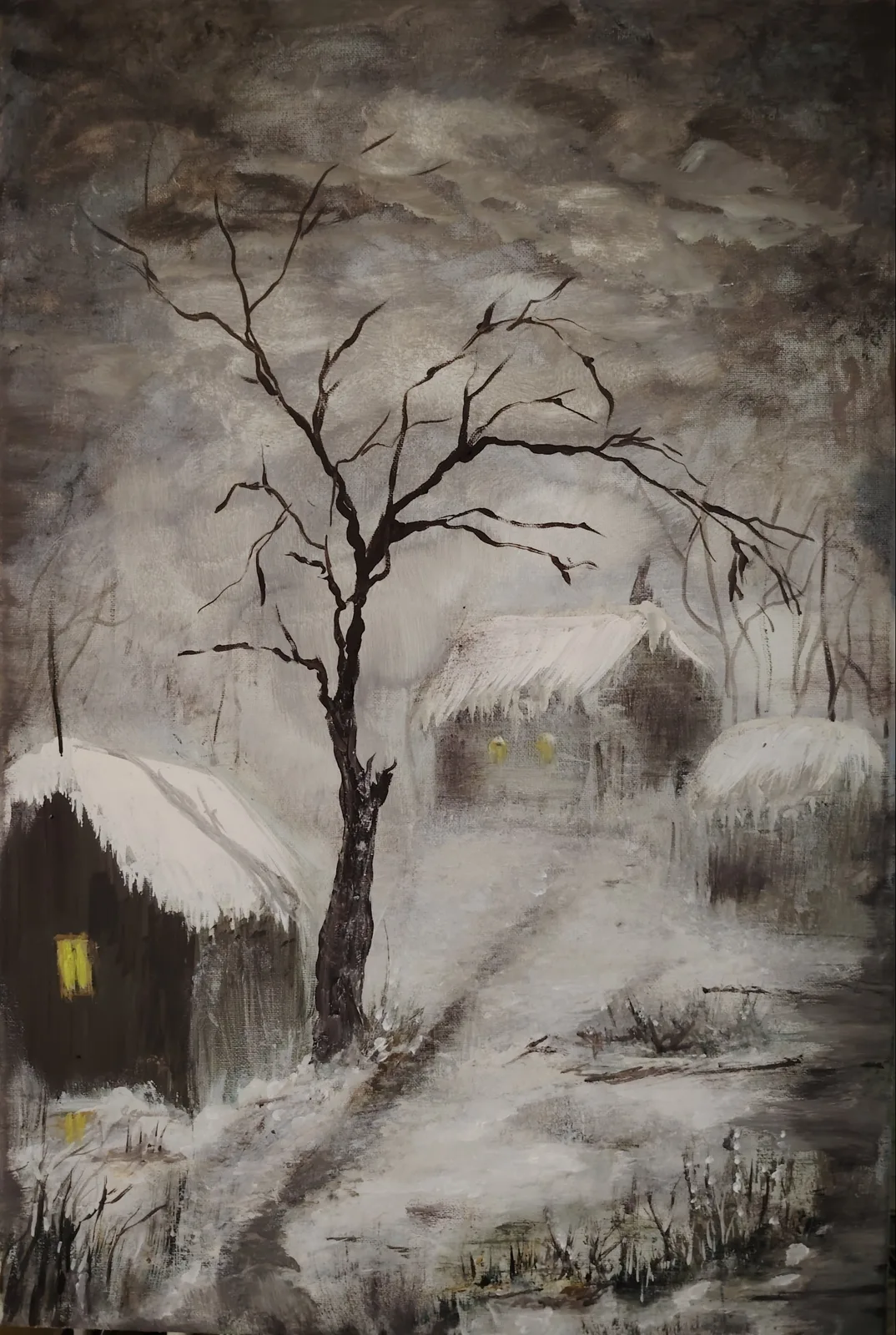 Картина «Пустая улочка» — Антонина Шестакова, Жанровая живопись, Я написала "Пустую улочку" в 2005 году, используя гуашь, и работа размером 60х4…