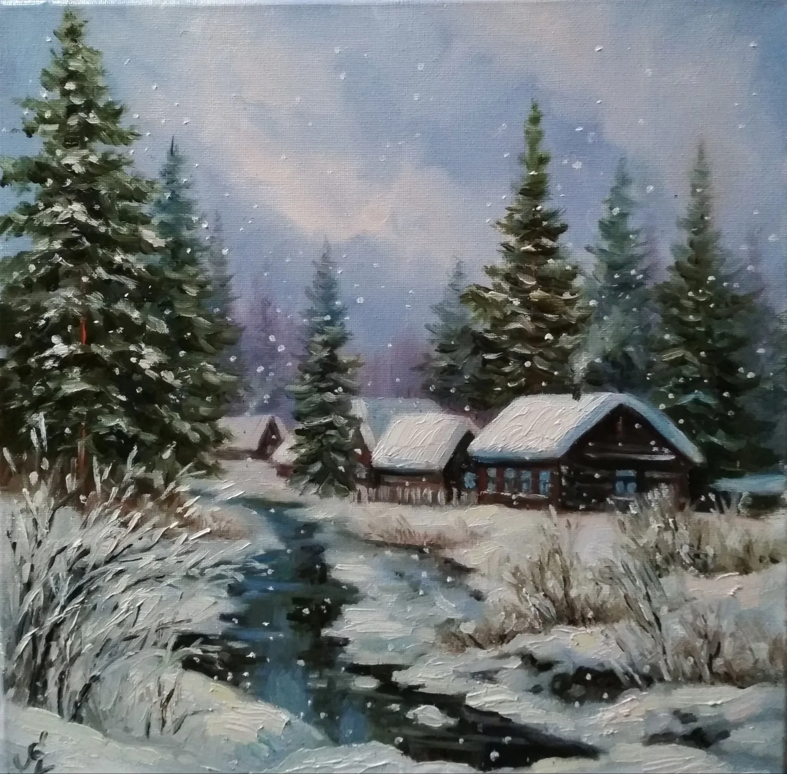 "У зимнего ручья"