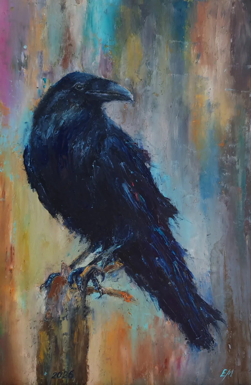 Картина «Ворон» — Елена Малыхина, Анималистика, аукцион Artstore