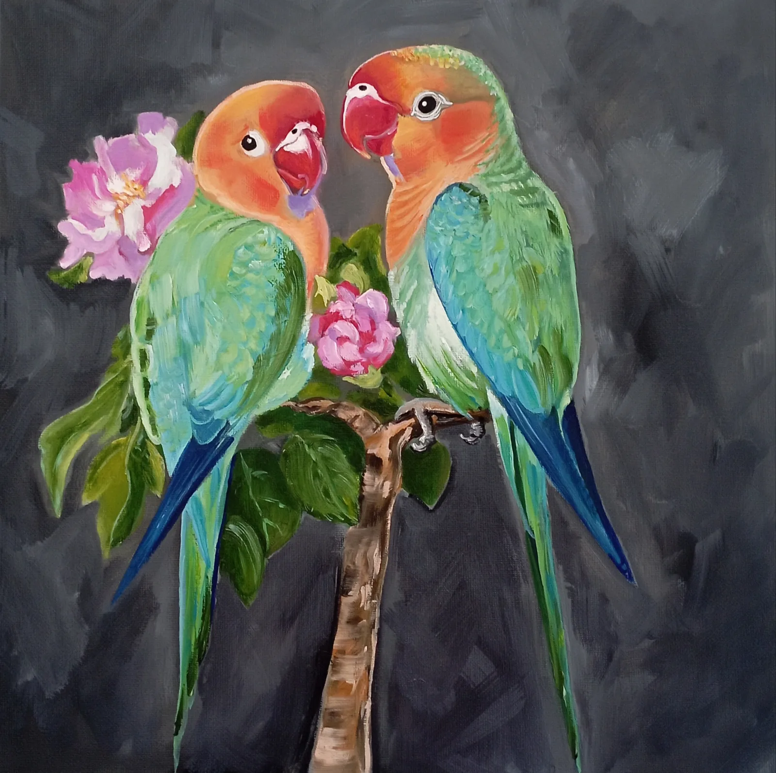 Картина «Неразлучники» — Татьяна Мельгунова, Анималистика, аукцион Artstore