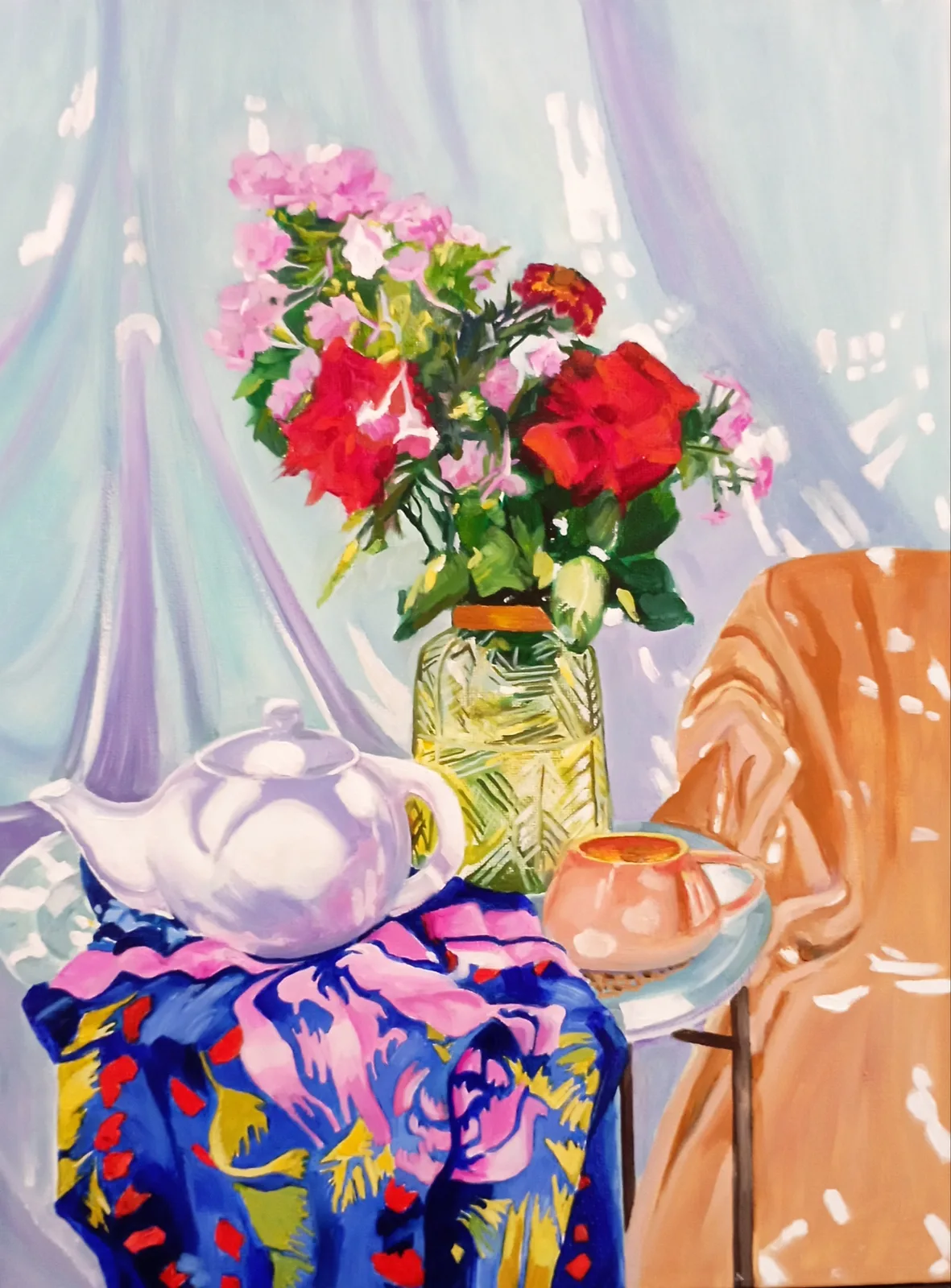 Картина «Солнечные  зайчики.» — Татьяна Мельгунова, Пейзаж, На картине "Солнечные зайчики" художника Татьяны Мельгуновой изображён домашний…