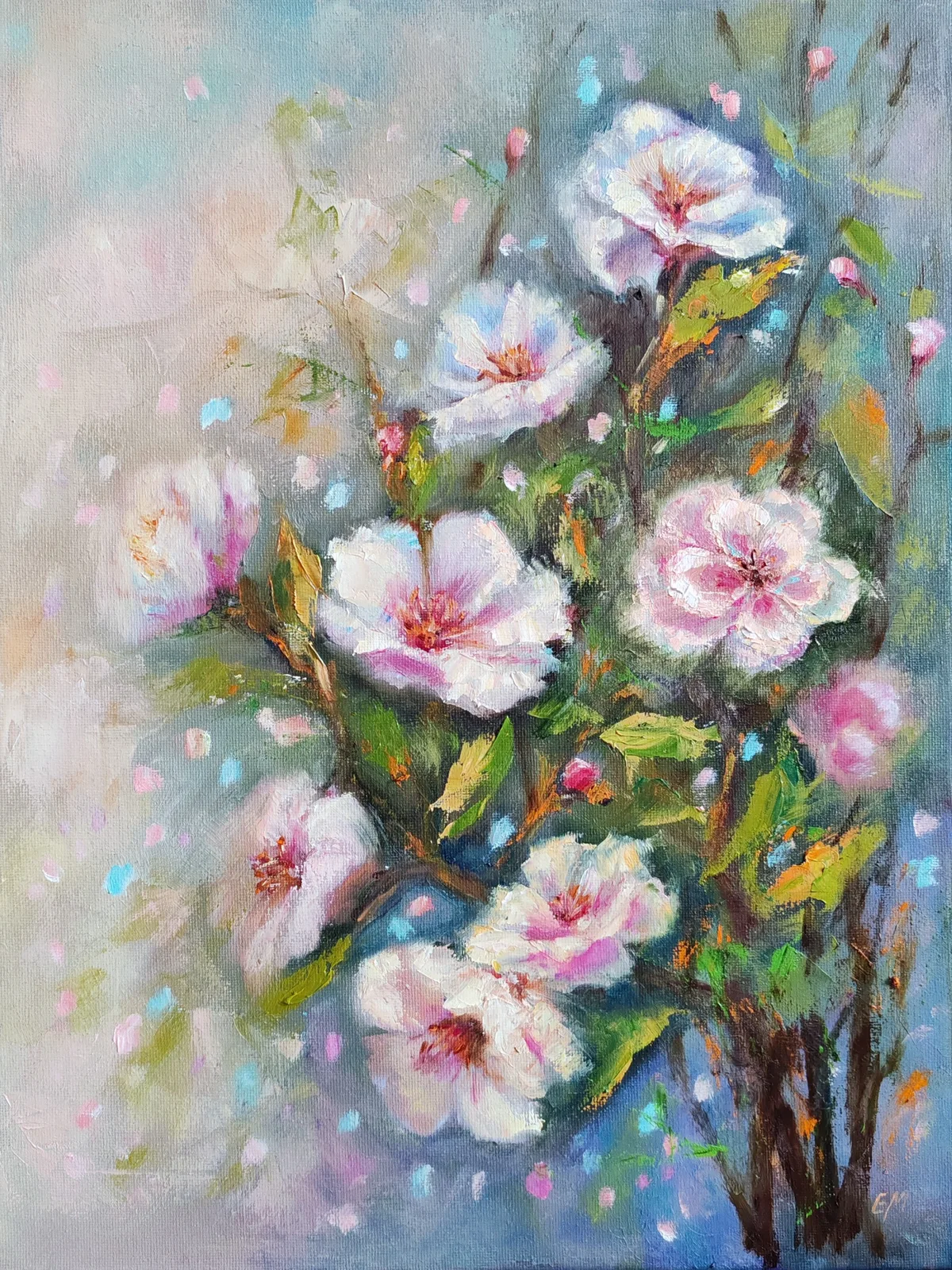 Картина «Цветение» — Елена Малыхина, Пейзаж, На картине "Цветение" художник Елена Морозова создает легкое и воздушное изобра…