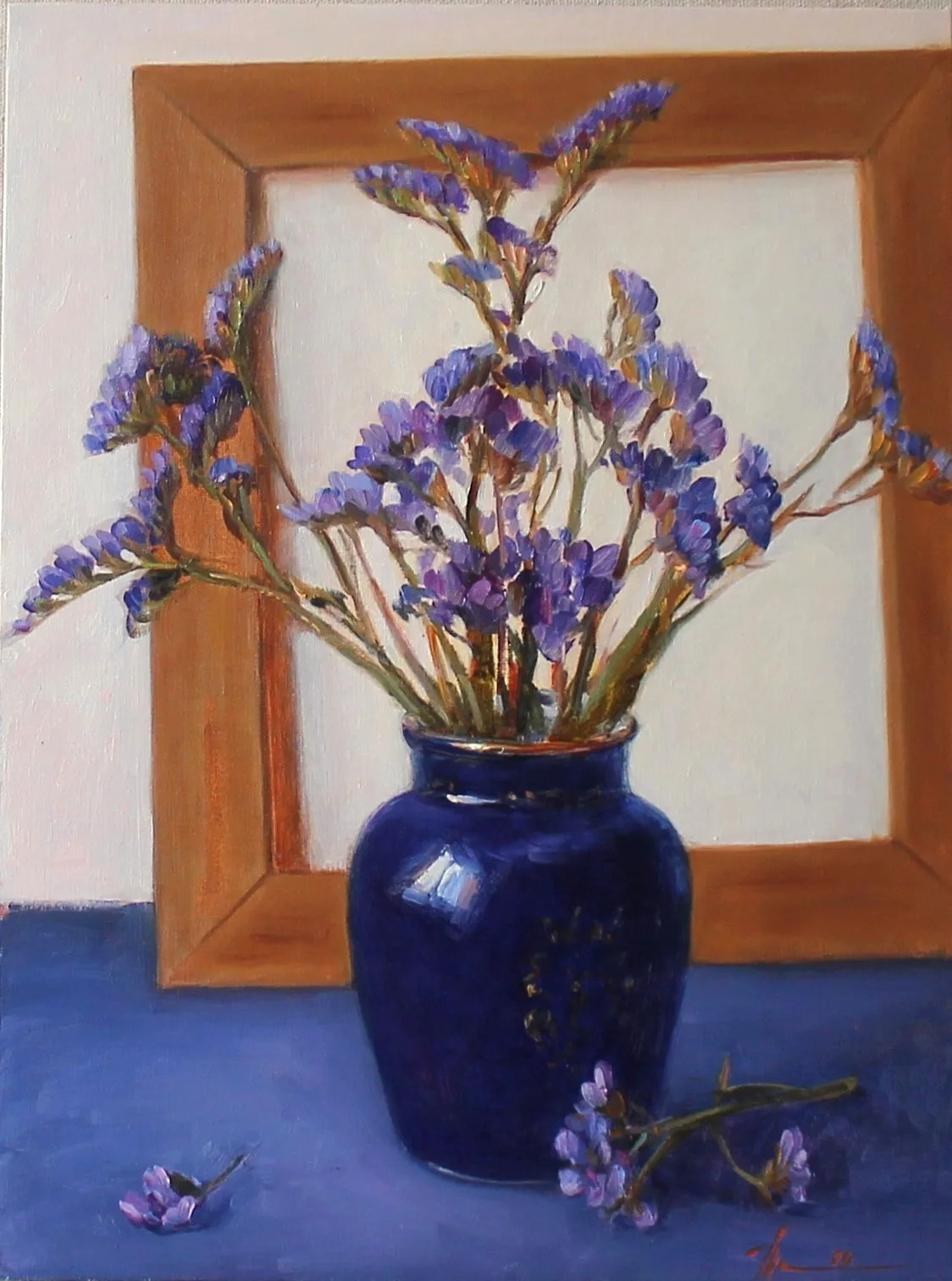 Картина «Статица» — Марина Пирожникова, Натюрморт, Меня поразила нежная игра света на лепестках в твоей работе "Статица". Каждая д…