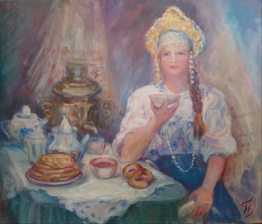 Картина «Масленица» — Наталия Руднева, Жанровая живопись, На картине изображено русское народное празднество - масленица ! Внимание привл…