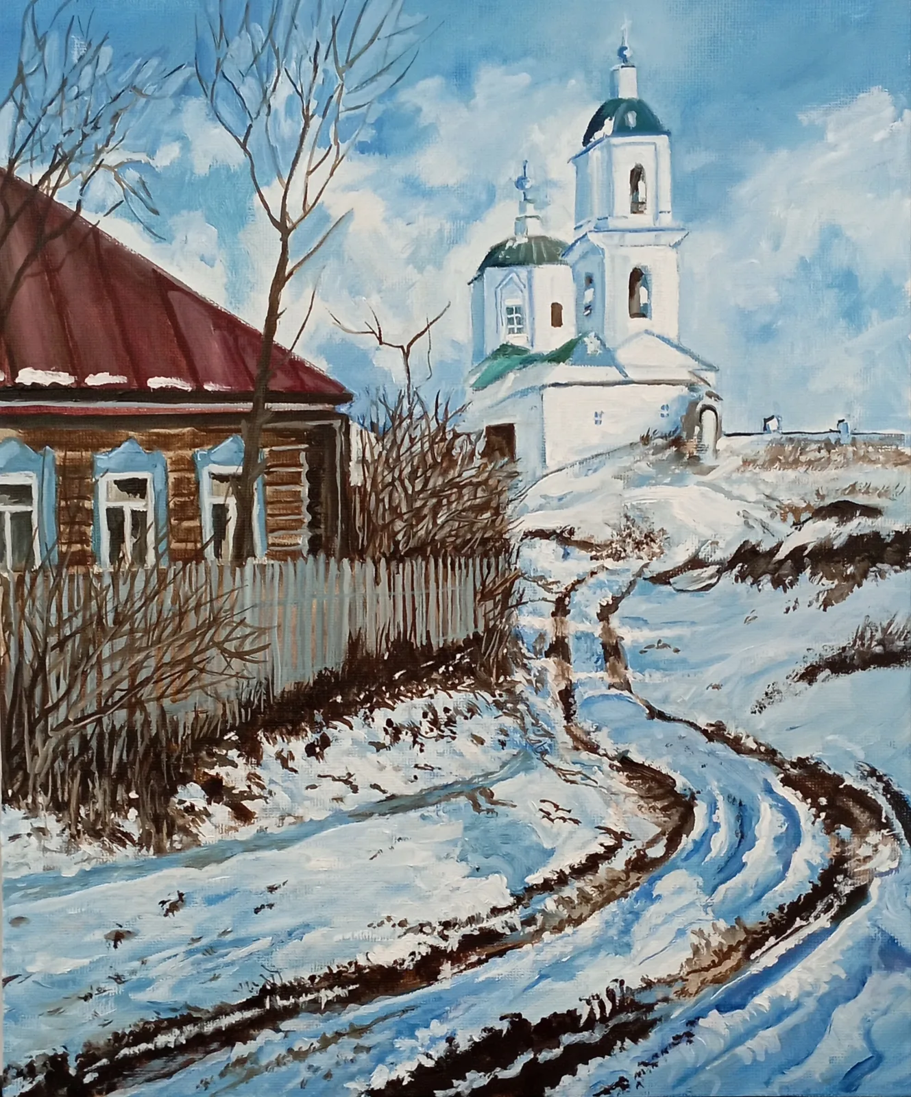 Картина «Тропинка к Храму.» — Татьяна Мельгунова, Пейзаж, Глядя на эту картину, чувствуется спокойствие и умиротворение, как будто попада…