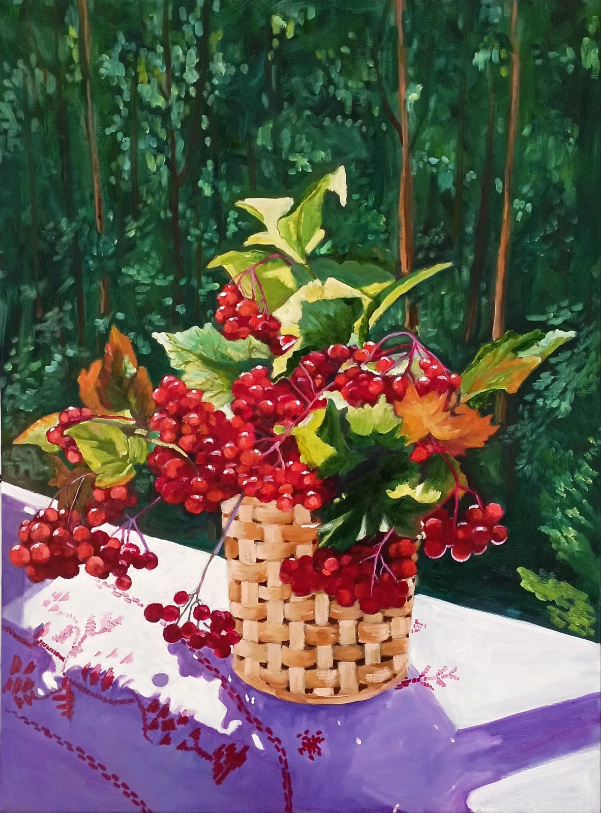 Картина «Калина.» — Татьяна Мельгунова, Натюрморт, "Калина" - одна из моих последних работ, выполненная маслом на холсте. Писала е…