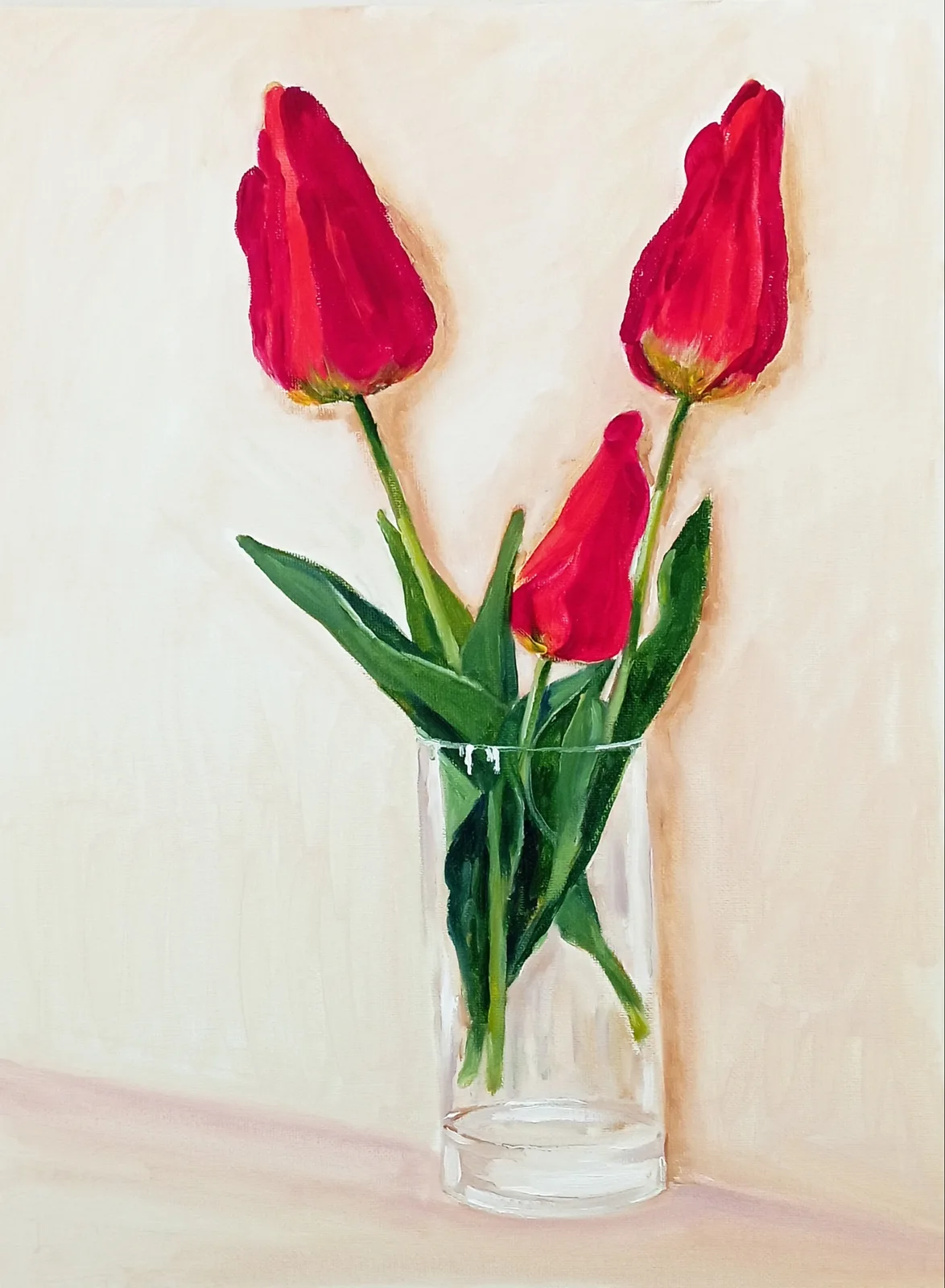 Картина «Тюльпаны» — Татьяна Мельгунова, Натюрморт, Образ нежного весеннего дня с яркими всплесками цвета и теплом солнца послужил …