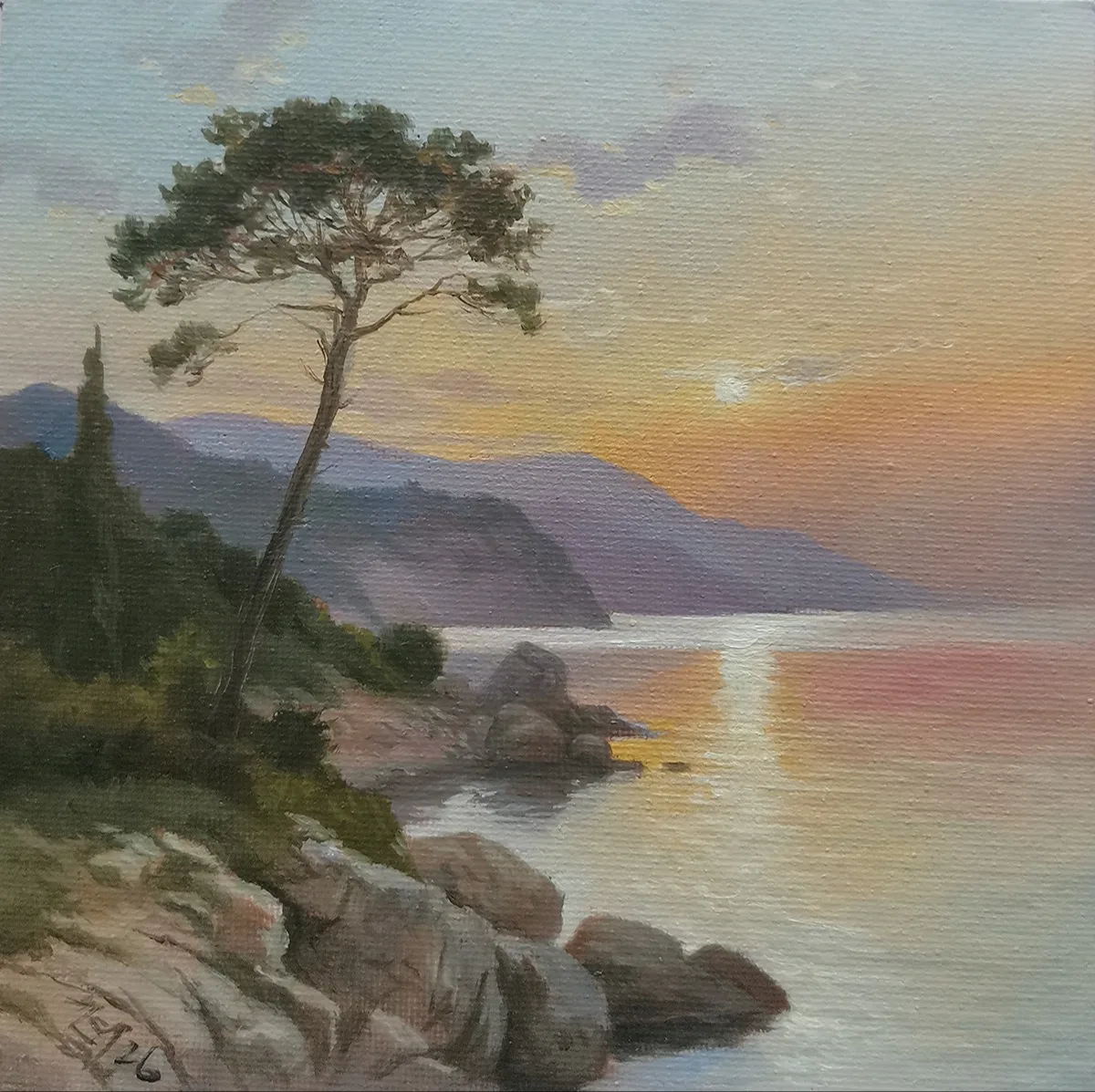 Картина «Закат на море.» — Марина Петухова, Пейзаж, Извините, сервис временно недоступен. Попробуйте позже.