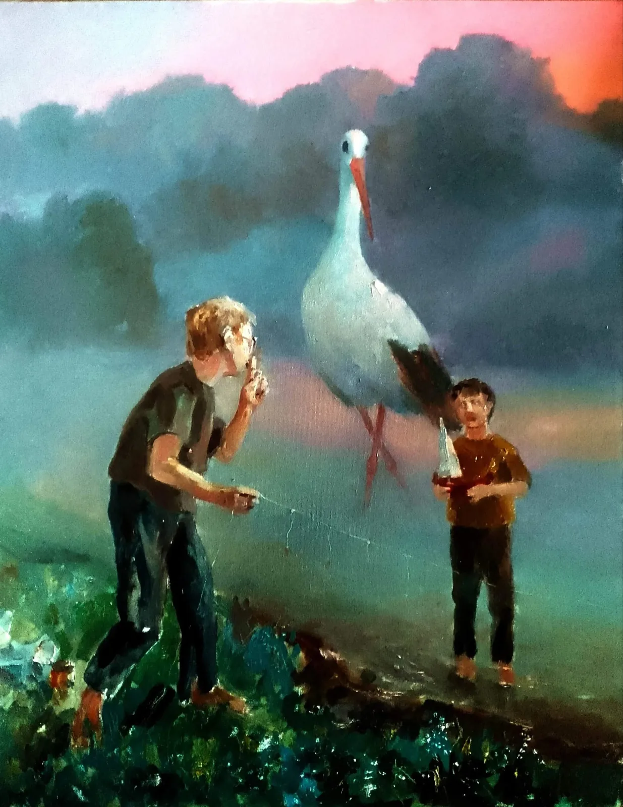 Картина «"На рыбалке"» — Роман Голосной, Жанровая живопись, аукцион Artstore