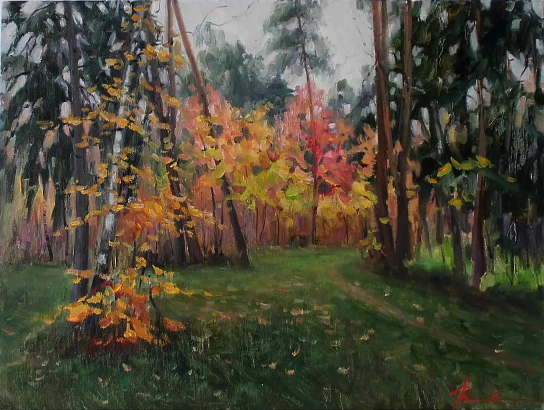 Картина «Осеннее торжество» — Марина Пирожникова, Пейзаж, Эта картина появилась, потому что осень всегда была моим любимым временем года …