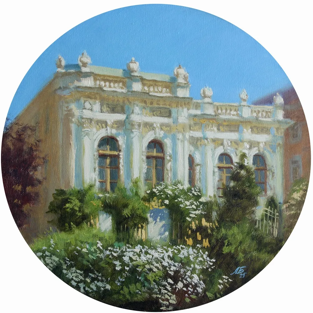 Картина «Музей ИЗО» — Любовь Быченко, Городской пейзаж, В картине "Музей ИЗО" художник Любовь Быченко запечатлела фасад здания, выделяю…