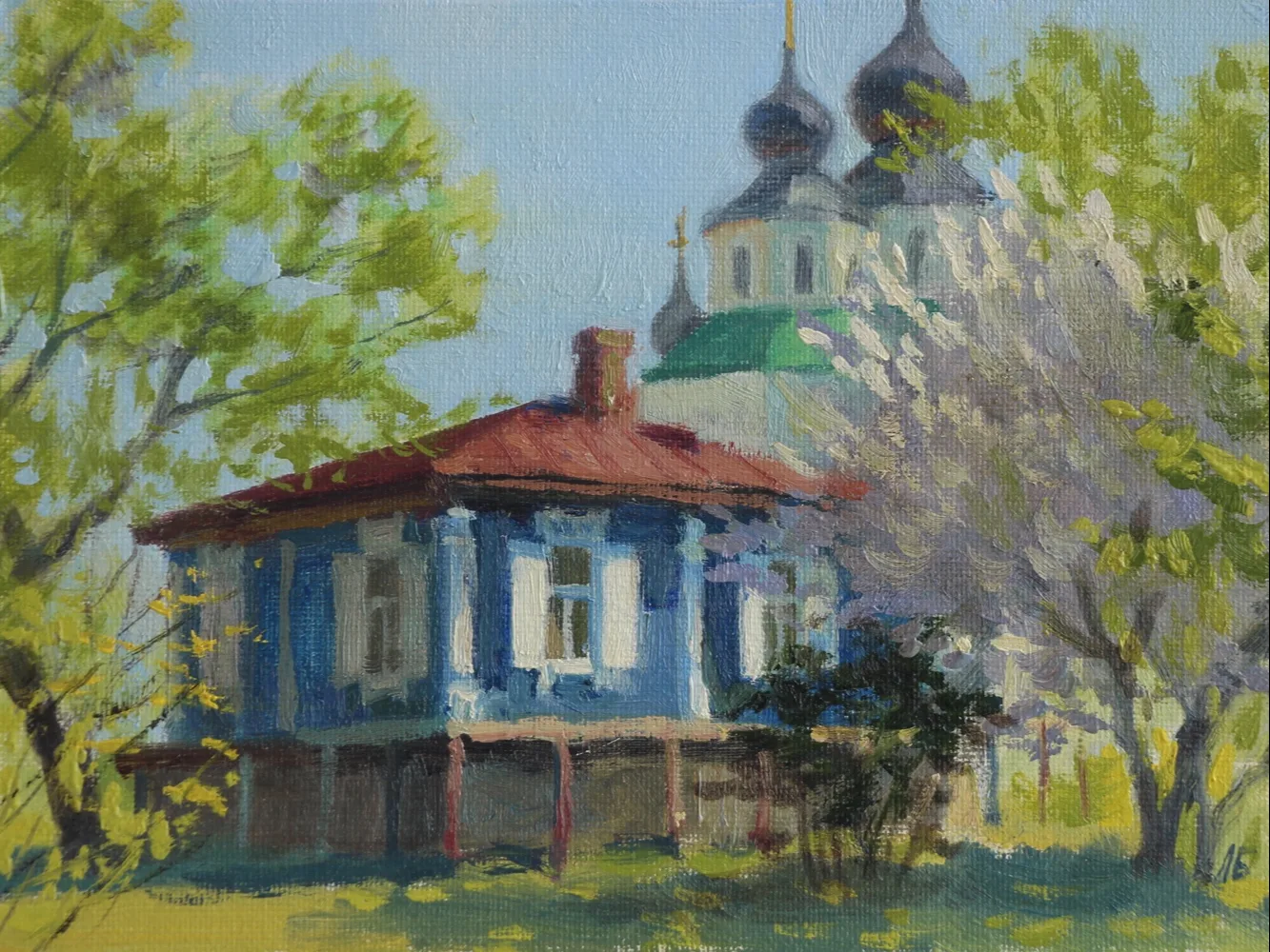 Картина «Весна в Старочеркасске» — Любовь Быченко, Пейзаж, Работа над "Весной в Старочеркасске" была настоящим удовольствием. На холсте хо…