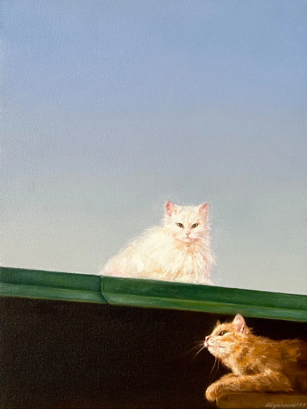 Картина ««Свидание»» — Ольга Шуклина, Анималистика, В картине "Свидание" Ольга Шуклина мастерски использует тёплые оттенки для созд…