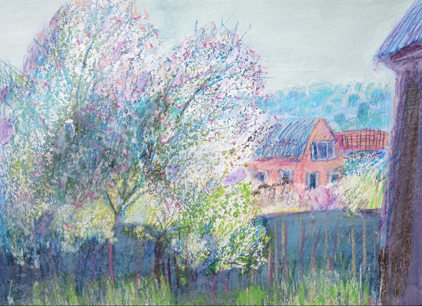 Картина «Весна цветущая» — Оксана Нагорская, Пейзаж, В этой картине чувствуется теплое весеннее утро, когда солнце только начинает п…