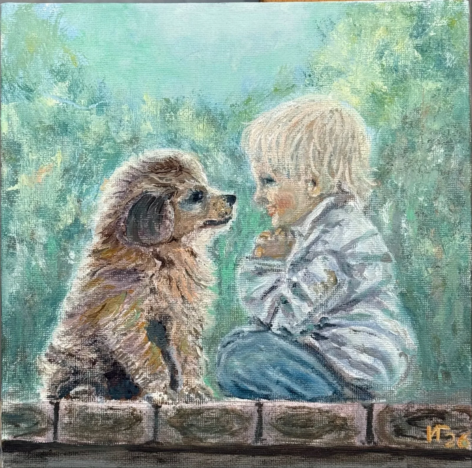 Картина ««Ты мой самый близкий дружок»» — Галина Иванова, Жанровая живопись, аукцион Artstore