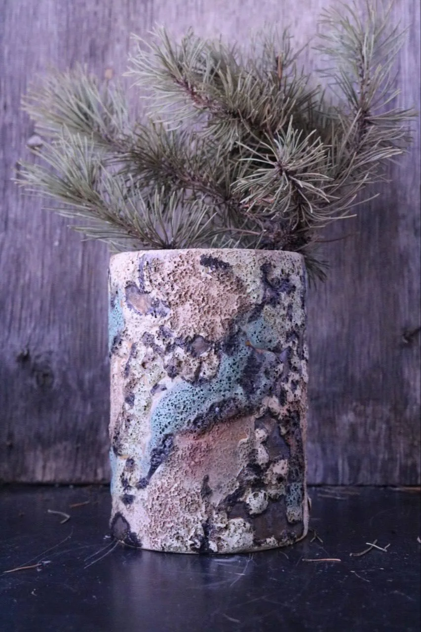 Картина «Ваза интерьерная "У хвойных корней!» — Ирина Малышева, Керамика, Ваза создана на гончарном круге, покрыта авторскими глазурями. Вписывается почт…