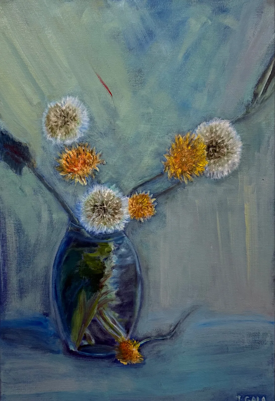 Картина ««Одуванчики в вазе»» — Галина Иванова, Натюрморт, Вы когда-нибудь обращали внимание на то, как обычные предметы могут стать насто…