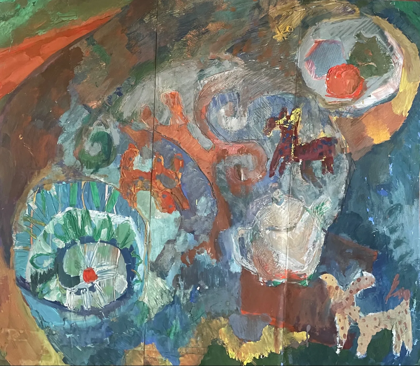 Картина «Натюрморт этнического стиля» — Маша Казак, Натюрморт, В этой работе художник Маша Казак представляет интерпретацию натюрморта в этнич…