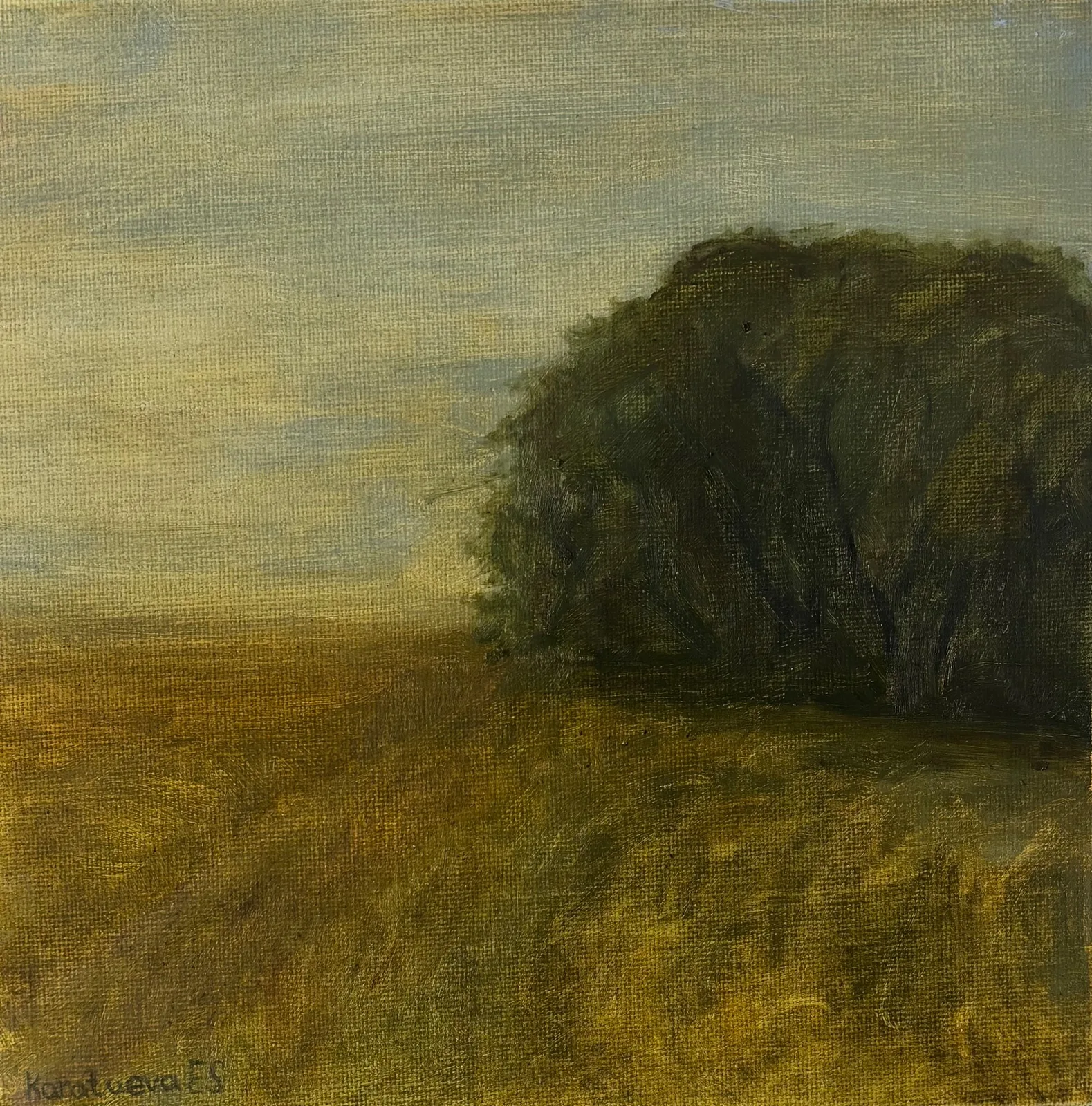 Картина ««Про место, где всё замирает и остаётся только воздух»» — Елена Каратаева, Пейзаж, В картине «Про место, где всё замирает и остаётся только воздух» Елена Каратаев…