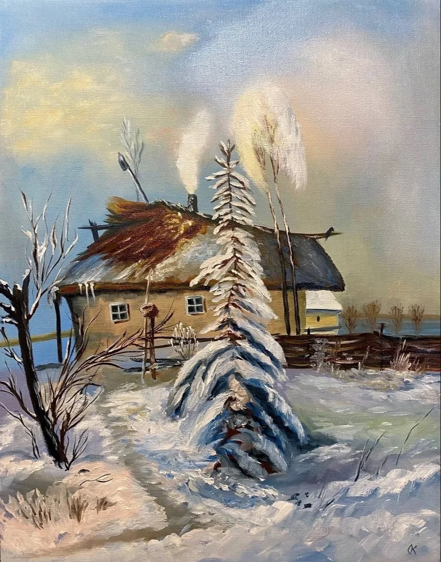 Картина «Зима.» — Ольга Кротова, Пейзаж, Зима / масло, холст на картоне 35х45  

Погрузитесь в очарование русской зимы…