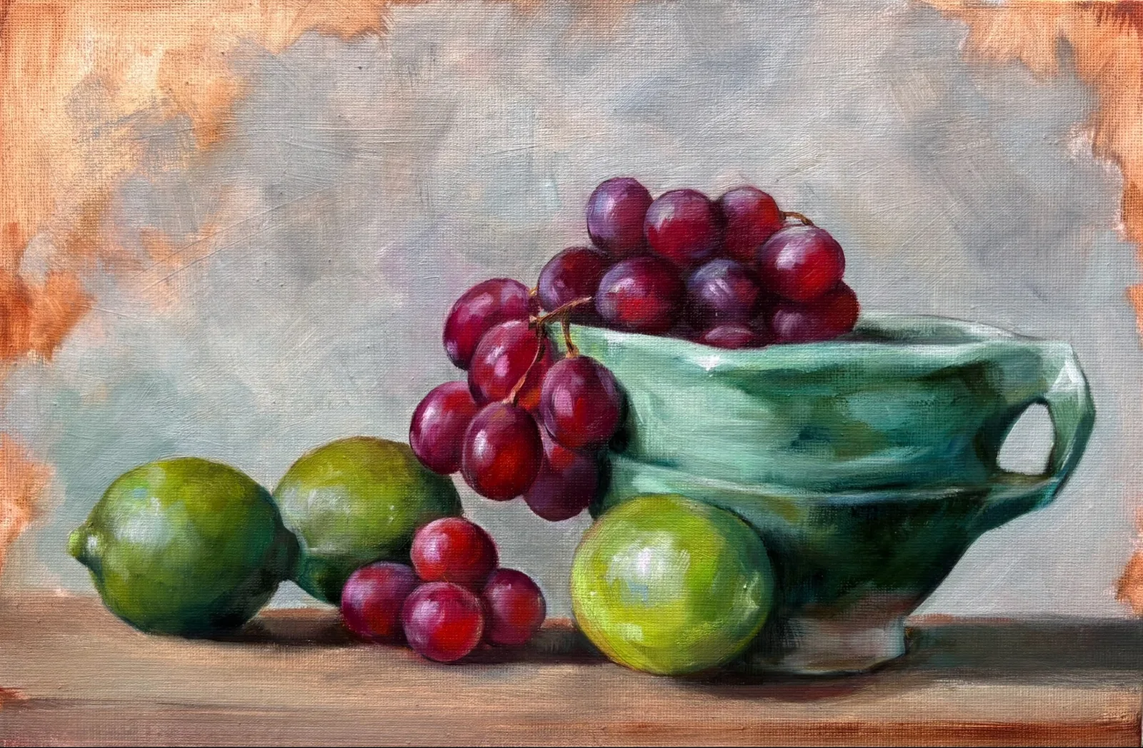«Натюрморт с виноградом и лаймами»