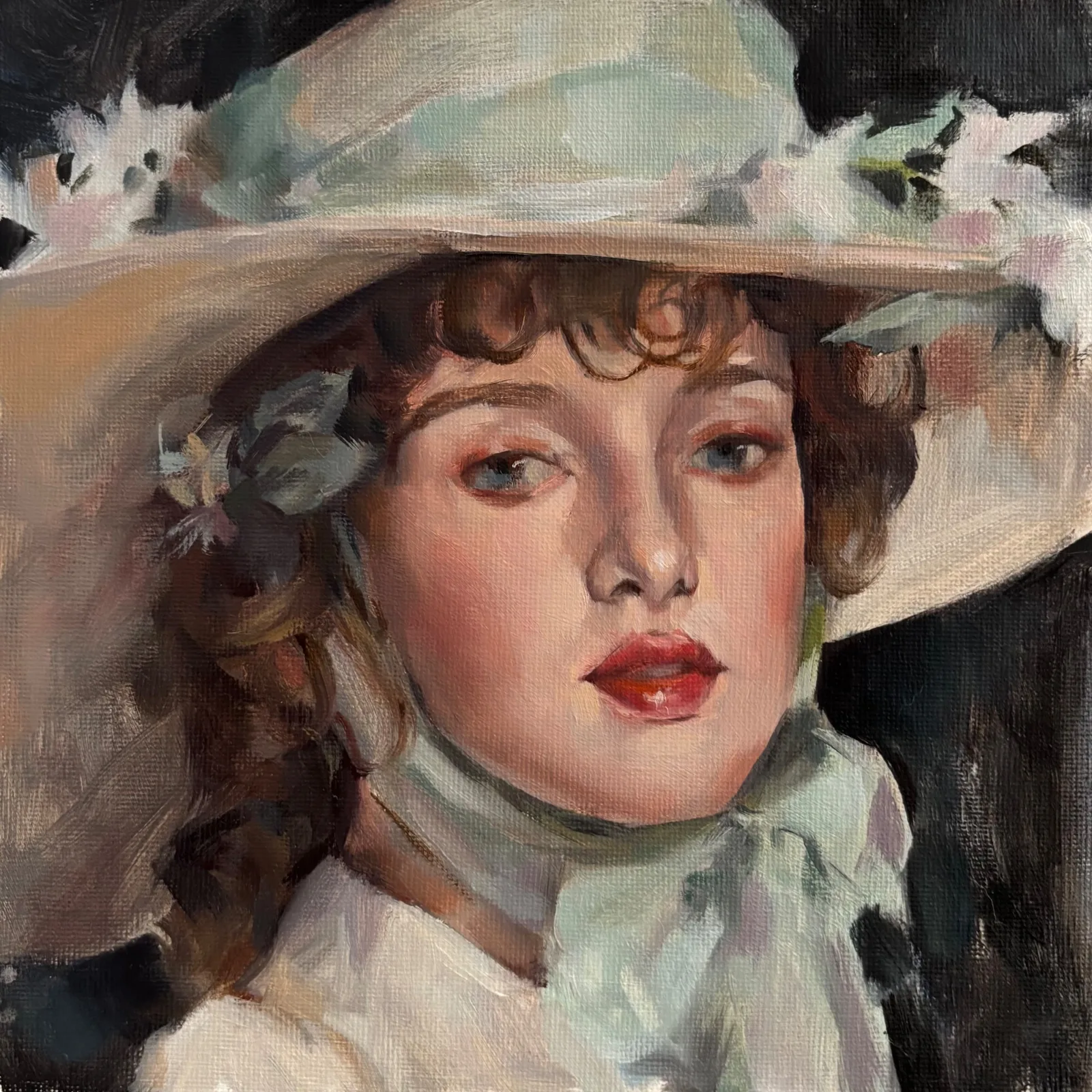 Картина ««Девушка в шляпке»» — Екатерина Терентьева, Портрет, Меня всегда вдохновляют лица, полные жизни и эмоций. В "Девушке в шляпке" мне х…